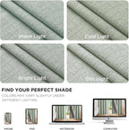 Joydeco Linen Blackout Curtains for Bedroom - 100% Light Blocking 1 Panels, Sage Green Drapes 70" W x 108" L, Thermal Insulated Room Darkening Curtains for Living Room, Rod Pocket & Back Tabs