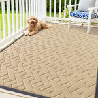 OLANLY Front Door Mat Outside 71x47, All-Season Absorbent Rubber Doormat
