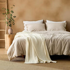 Bedsure 100% Cotton Muslin Throw Blanket Twin XL for Bed - 4-Layer Breathable and Lightweight Thin Soft Summer Gauze Muslin Blankets for Adults, Cream, 66x90 Inches