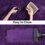 Soft Runner Rugs for Bedroom Hallways, 2 Packs 2x6 Purple Fluffy Shag Throw Area Rug Non Slip for Bedside Dorm, Long Shaggy Furry Carpet for Nursery Living Room