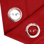 LEMOMO Blackout Curtains 52 x 95 inch/Bright Red Curtains Set of 2 Panels/Thermal Insulated Room Darkening Bedroom Curtains