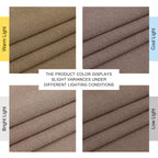 NICETOWN Linen Brown Curtains 84 inch Long, Grommet Privacy Added Thick Flax Window Treatments with Light Filtering Drapes for Bedroom/Farmhouse, W55 x L84, 2 Panels