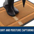 OLANLY Front Door Mat Outside 35x23, All-Season Heavy-Duty Rubber Doormat