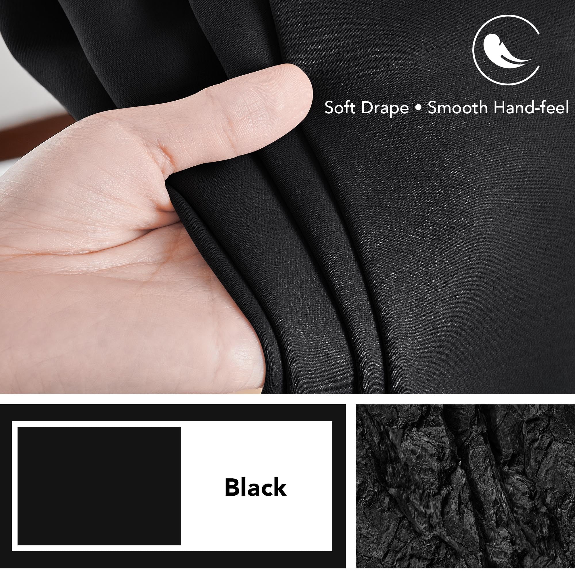 Deconovo Blackout Curtains for Bedroom, Living Room Curtains 95 Inches Long