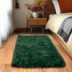 Quntue Runner Rugs for Bedroom 2x6 Rug Runners for Hallways Non Slip Soft Shag Bedside Rug, Fluffy Area Rug Throw Rugs for Living Room, Floor Carpet Runner for Nursery Kids Dorm, Rainbow Purple