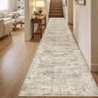 Soalmost Hallway Runner Rug 2'6"x10' Non-Slip Runners for Kitchen Brown