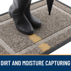 OLANLY Front Door Mat Outside 47x17, All-Season Heavy-Duty Rubber Doormat