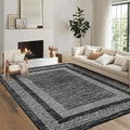 GarveeHome Modern Geometric Area Rug 4x6 Distressed Bordered Washable Non Slip Floor Carpet