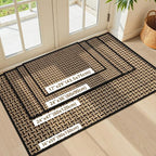 LEKEEPGO Door Mat Indoor Entrance 24"x47", Absorbent Indoor Door Mat Large, Non Slip Rubber Backing Inside Door Mats, Washable Floor Mat, Low-Profile Doormat for Front Door, Entryway, Entrance, Black