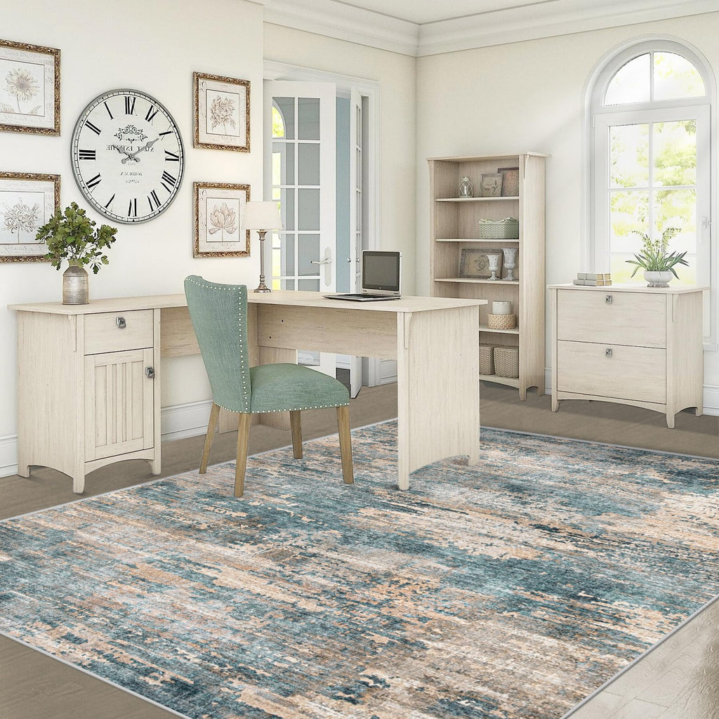 XLUEZ 5x7 Area Rugs for Living Room, Washable Modern Abstract Large Area Rug Neutral Soft Non Slip Kids Rug Stain Resistant Indoor Carpet for Bedroom Nursery Dining Room Playroom(GreenBrown, 5'x7')