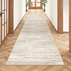 2x8 Runner Rug, Washable Runners for Hallways wirh Rubber Backing, Stain Resistant Kitchen Rug, Soft Thin Carpet Runner for Entrance, Bedroom, Living Room Indoor(2'x8', Brown/Beige)