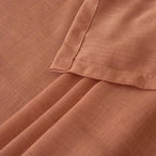 BGment Terracotta Linen Curtains 90 Inch Length for Living Room, Semi Sheer Long Window Drapes Rustic Textured for Farmhouse Beroom Dining Decor Rod Pocket Lightweight, 2 Panels Set, Each 52 Inch Wide