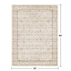 Farmhouse 6x8 Area Rug for Living Room, Beige Cream Large Rug for Bedroom, Dining Room & Home Office, Soft Modern Carpet for Neutral Home Decor, Non-Slip Washable Floor Rug for High-Traffic Areas