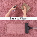 Soft Runner Rugs for Bedroom Hallways, 2x4 Blush Pink Fluffy Shag Throw Area Rug Non Slip for Bedside Dorm, Long Shaggy Furry Carpet for Nursery Living Room