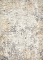 UERMEI 5x7 Area Rug Living Room Rugs - Washable Neutral Modern Abstract Soft Thin Large Rug Indoor Floor No Slip Rug Carpet for Bedroom Under Dining Table Home Office Decor - Golden Grey