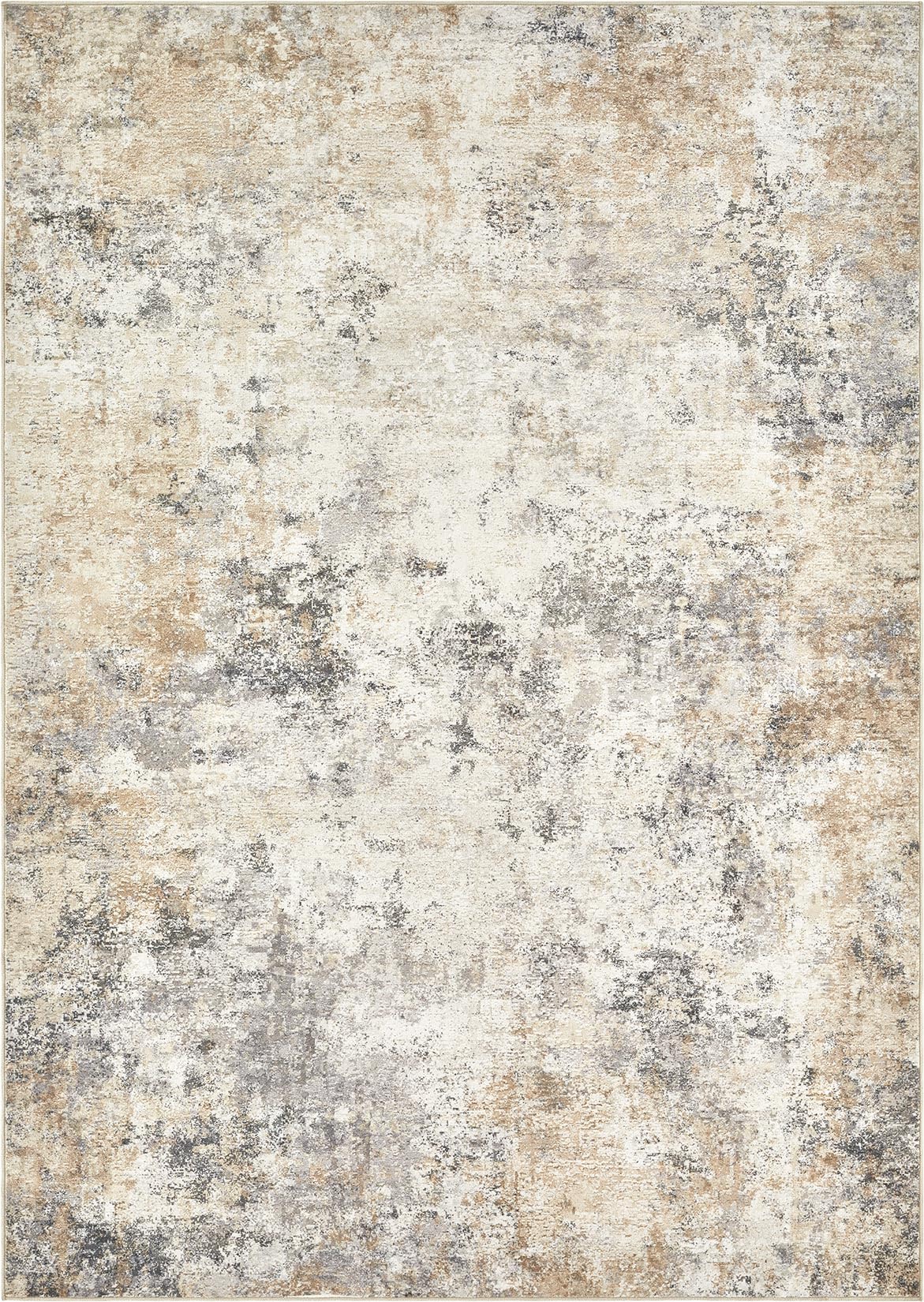 UERMEI 7x9 Area Rug Living Room Rugs - Washable Neutral Modern Abstract Soft Thin Large Rug Indoor Floor No Slip Rug Carpet for Bedroom Under Dining Table Home Office Decor - Golden Grey