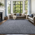 7x10 Large Grey Blue/White Area Rug Non-Slip Washable for Living Room