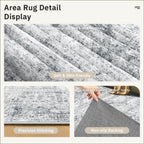 Soalmost Washable Hallway Runner Rug 3x18 Kitchen Entry Rugs Non-Slip, Grey