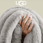 UGG Euphoria Throw Blanket, Plush Faux Fur Blanket, 50" x 70", Seal Grey