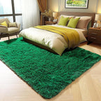 ONASAR Dark Green Area Rugs for Living Room Bedroom, 5x8 Fluffy Shaggy Large Rug, Indoor Ultra Soft Plush Floor Carpets for Kids Boys Girls Teen Dorm Nursery Playroom Home Decor Aesthetic