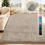 5x7 Area Rug for Living Room: Fluffy Shag Soft Washable Rugs Fuzzy Plush Indoor Carpet for Bedroom Nursery Playroom Dorm Kids Girls Boys Room (Camel, 5'x7')