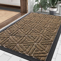 Smiry Front Door Mat Outside Entrance, Low Profile Rubber Doormat, 29.5x17
