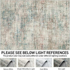 9x12 Area Rugs Washable Rug: Modern Abstract Living Room Rug Soft Anti-Skid Thin Carpet Indoor Floor Non-Shedding Carpets for Bedroom Dining Room Farmhouse Nursery Home Office Multi Color