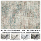 9x12 Area Rugs for Living Room: Washable Abstract Multi Color Carpet