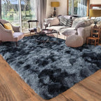 Rugs for Living Room 9x12, Soft Shaggy Modern Shag Area Rug for Bedroom, Upgrade Non-Slip Plush Fluffy Carpet for Kids Boys Girls Room Home Decor Aesthetic, Blue Grey