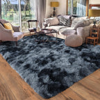 Quntue Rugs for Living Room 8x10, Soft Shaggy Modern Shag Area Rug for Bedroom, Upgrade Non-Slip Plush Fluffy Carpet for Kids Boys Girls Room Home Decor Aesthetic, Light Grey