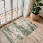 BEIMO 2x3 Area Rugs for Entryway, Green Taupe Washable Abstract Rug
