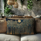 Rustic William Morris Night Moon Forest Green Decor Pillow Covers 12x20,Vintage Botanical Nature Landscape Decorative Throw Pillow Covers for Home Bedroom Living Room