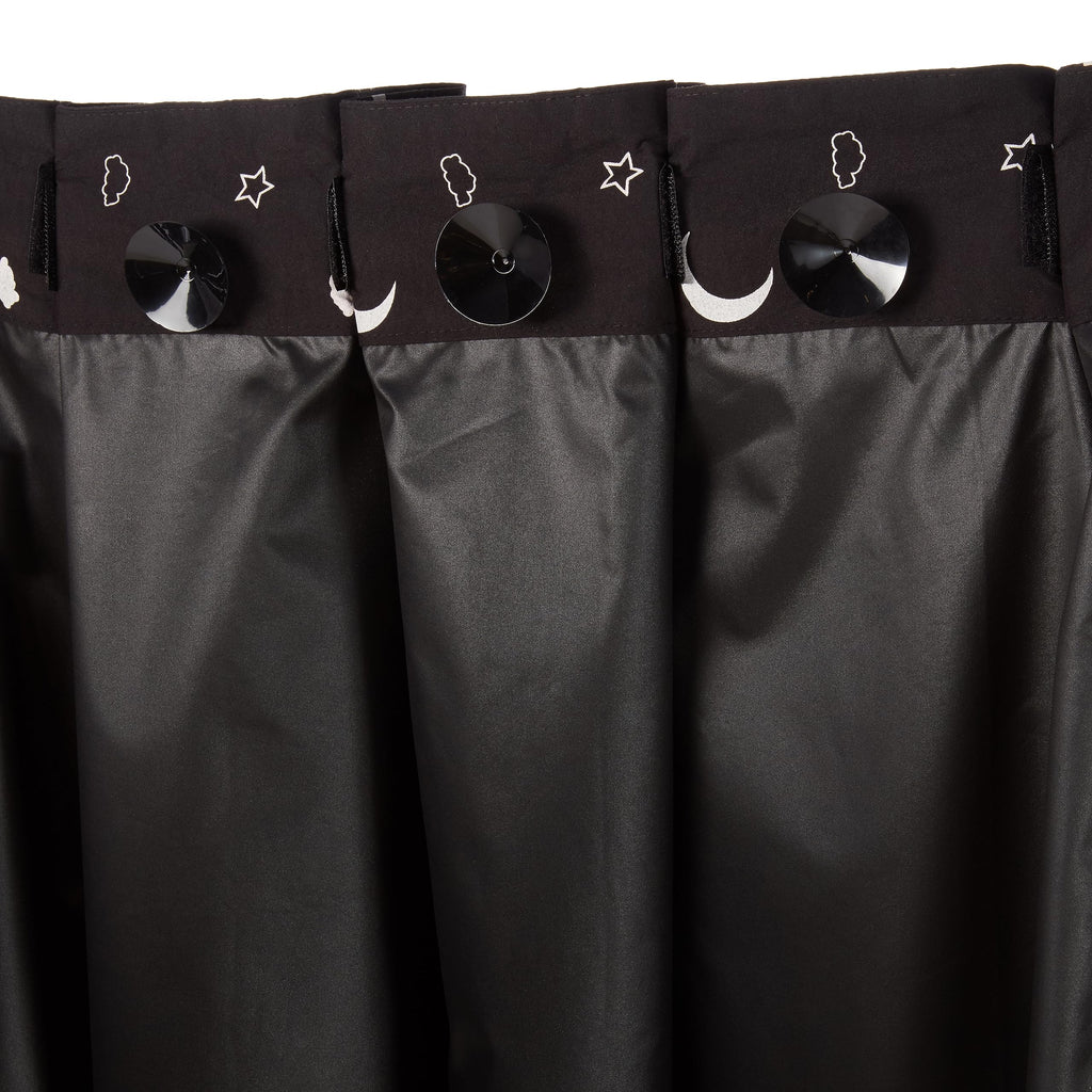 Amazon Basics Portable Room Darkening Blackout Curtain Shade with Suction Cups, Noise Reduction, 50"W x 78"L, Moon and Stars, 1-Pack
