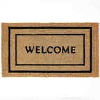 KANKUN Coco Coir Door Mat with Heavy Duty Backing, Welcome Doormat (17" x 30"), Doormat Entrance (Double Box)