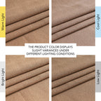NICETOWN Linen Gold Brown Curtains for Living Room, Rustic Grommet Semi Sheer Linen Blend Privacy Assured with Light Filtering for Living Room/Bedroom, W55 x L96, 2 Panels