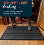ubdyo Extra Durable Door Mat Outside Entrance (32" x 20", Bright Grey)