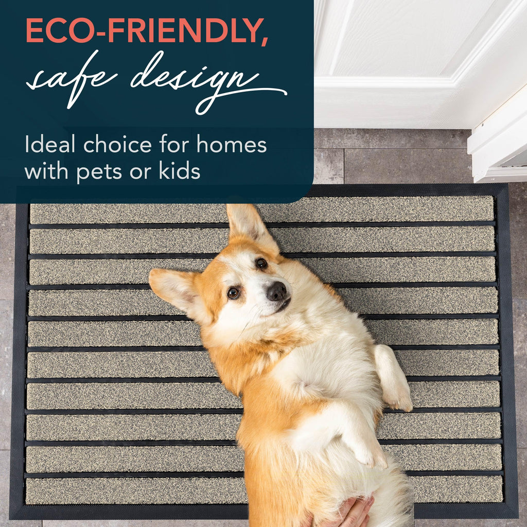 ubdyo Extra Durable Door Mat Outside Entrance (36" x 24", Bright Beige)
