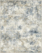 Area Rugs 6x9 for Living Room Bedroom, Modern Abstract Machine Washable Rug, Large Soft Low Pile Floor Carpet with Non Slip Backing for Dining Room, Blue Mist