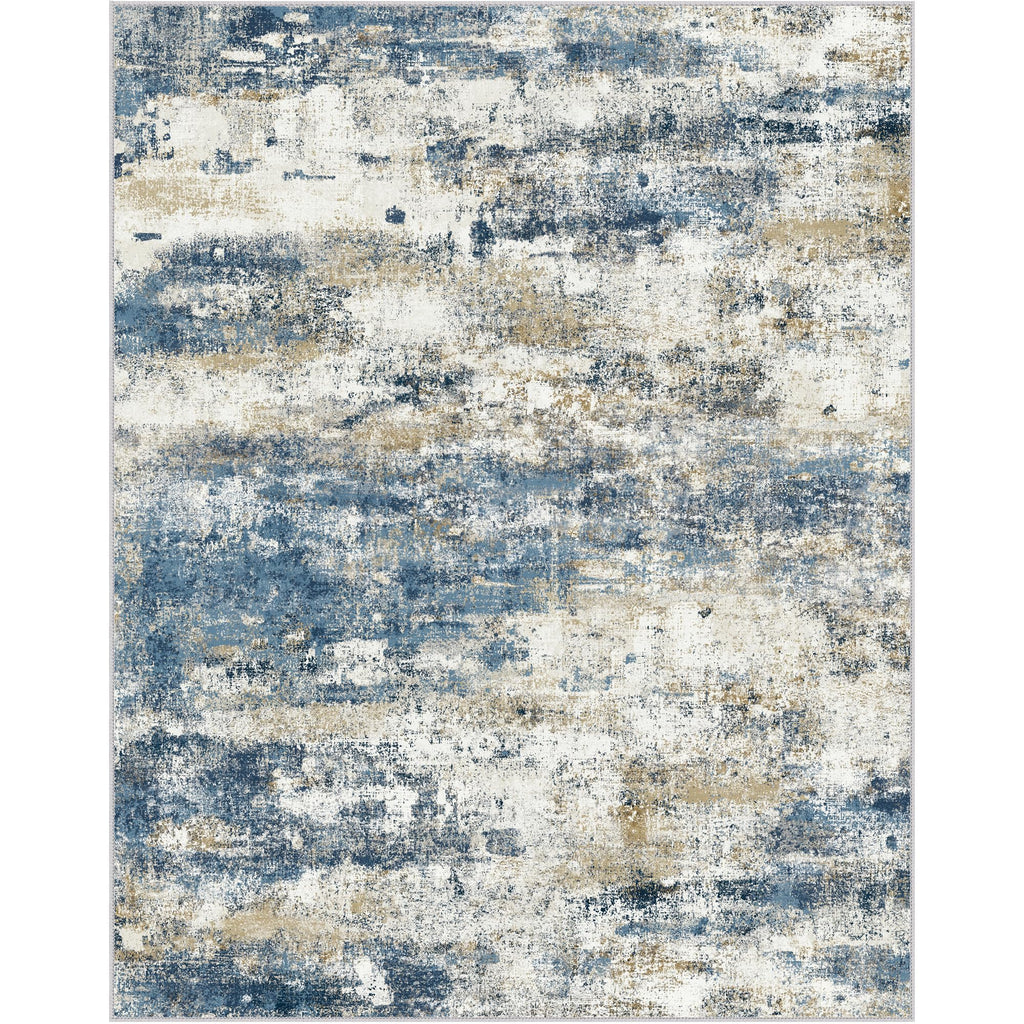 BEIMO 5x7 Area Rugs for Bedroom, Navy Beige Washable Abstract Non Slip Rug