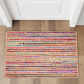 Hausattire Boho Braided Rag Rug - Multi Color, 2x3 ft