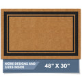 Barnyard Designs Natural Coco Coir Non-Slip Doormat (30x48, Border)