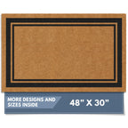 Barnyard Designs Natural Coco Coir Non-Slip Doormat (30x48, Border)