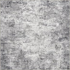UERMEI Square Area Rugs : Washable 6x6 Neutral Modern Abstract Carpet for Living Room Bedroom - Soft Floor Mat with Non Slip Backing for Kitchen Nursery Dorms Farmhouse Home Decor - Grey