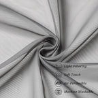 Chyhomenyc Sheer Valances for Windows 42W x 14L inches 2 Pack, Small Window Curtains for Living Room Bathroom Cafe Laundry Basement, Modern Top Dual Rod Pocket Voile Curtain, Charcoal Grey