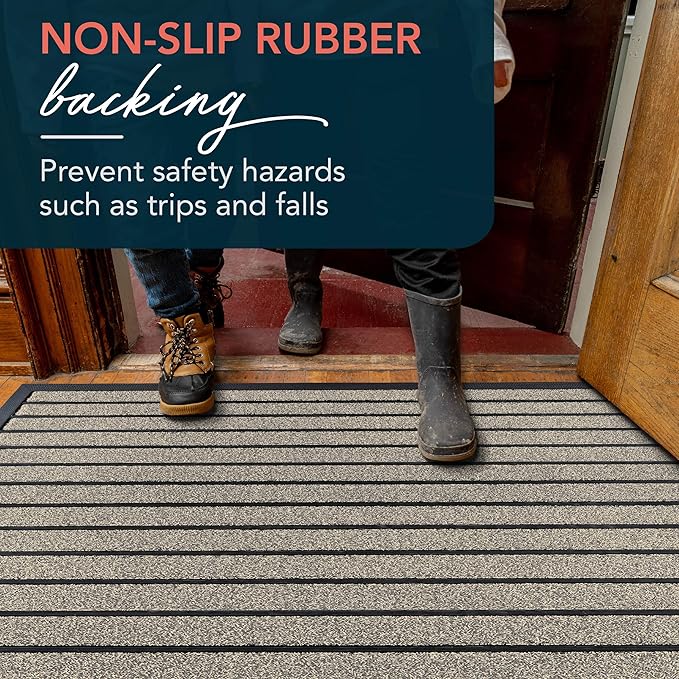 ubdyo Extra Durable Door Mat Outside Entrance (47" x 32", Bright Beige)
