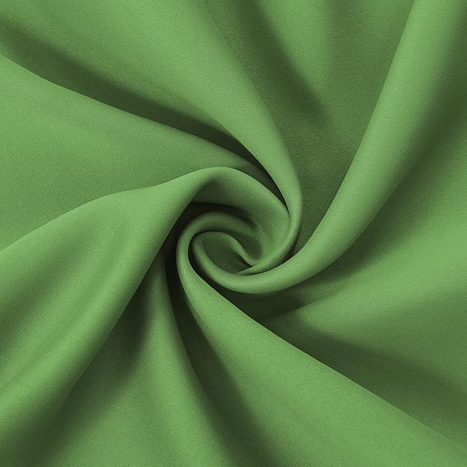 LEMOMO Light Green Thermal Blackout Curtains/42 x 72 Inch/Set of 2 Panels Room Darkening Curtains for Bedroom