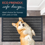 ubdyo Extra Durable Door Mat Outside Entrance (32" x 20", Bright Grey)