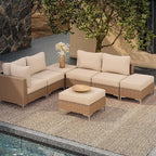 Outdoor Cushion Covers Set,14PCS Patio Furniture Couch Seat Slipcovers, Replacement for Sofa Sectional Chair(Cover，Only)