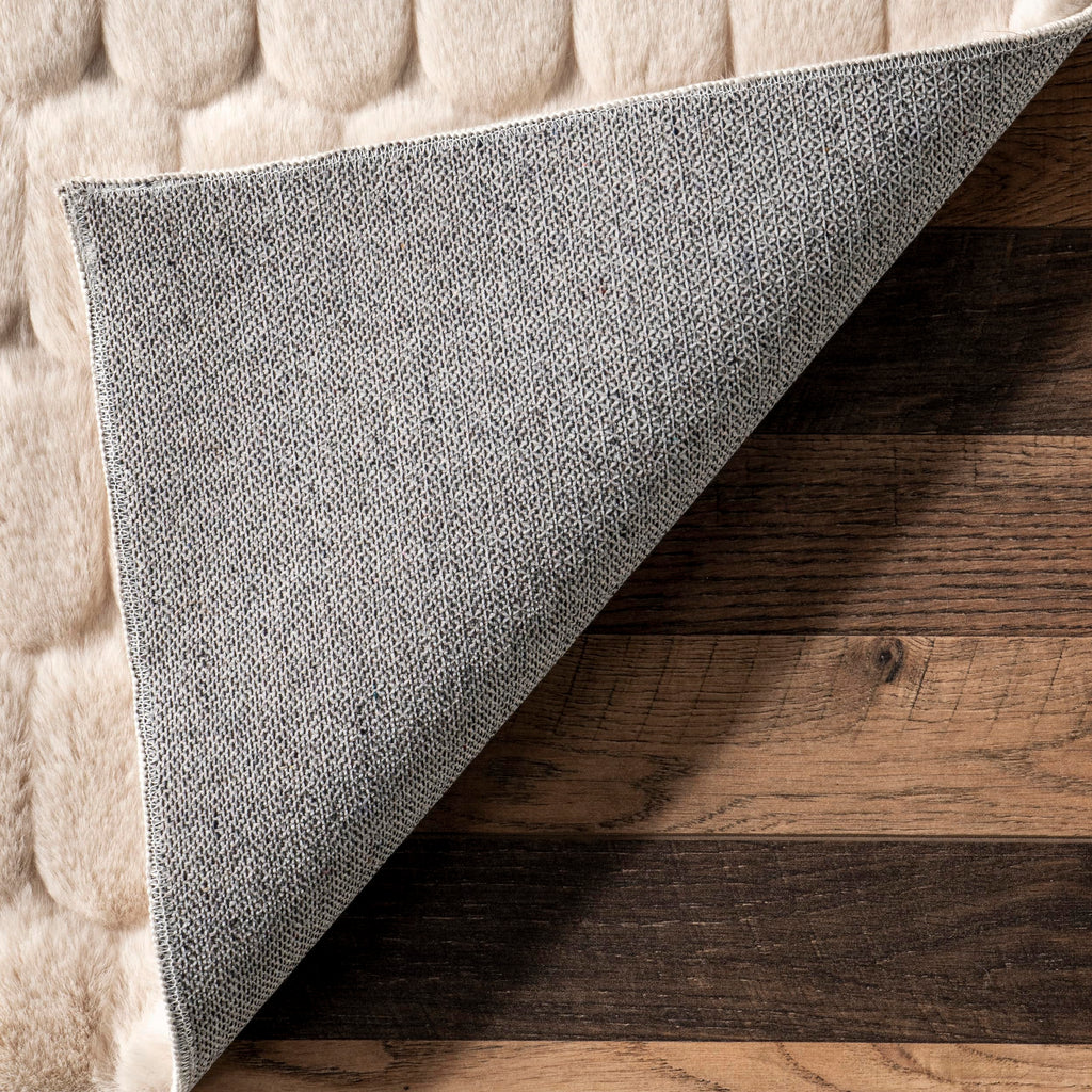 nuLOOM Nia Beige Geometric Washable Area Rug, 8' x 10'