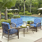 DREAHOTEXTIL 8Pcs Outdoor Cushion Covers, Elastic Patio Cushion Covers